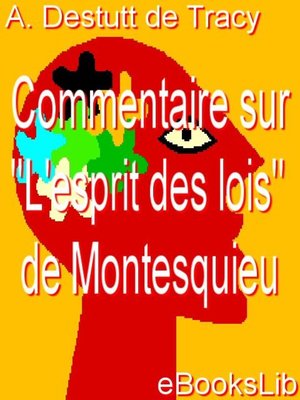 cover image of Commentaire sur "L'esprit des lois" de Montesquieu